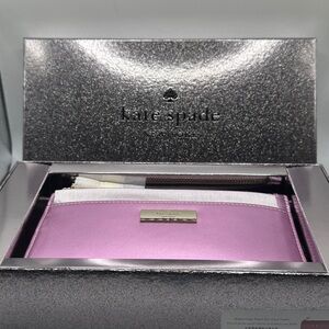 Kate Spade Quartz Large Card Holder in Silver Box